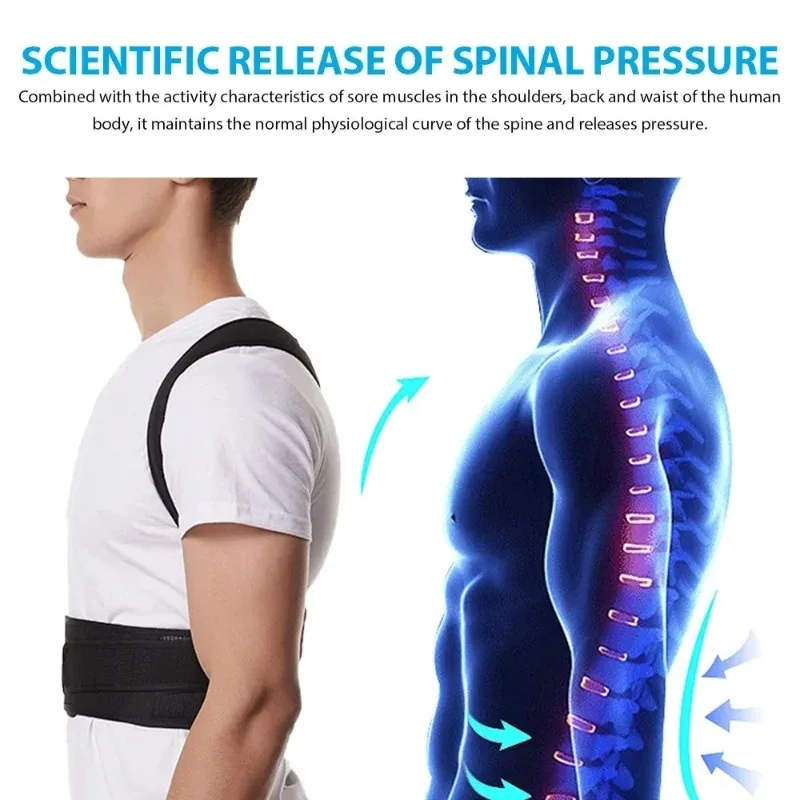 Posture Corrector Back Brace - 1 Reinforced Belt Lumbar Column Posture