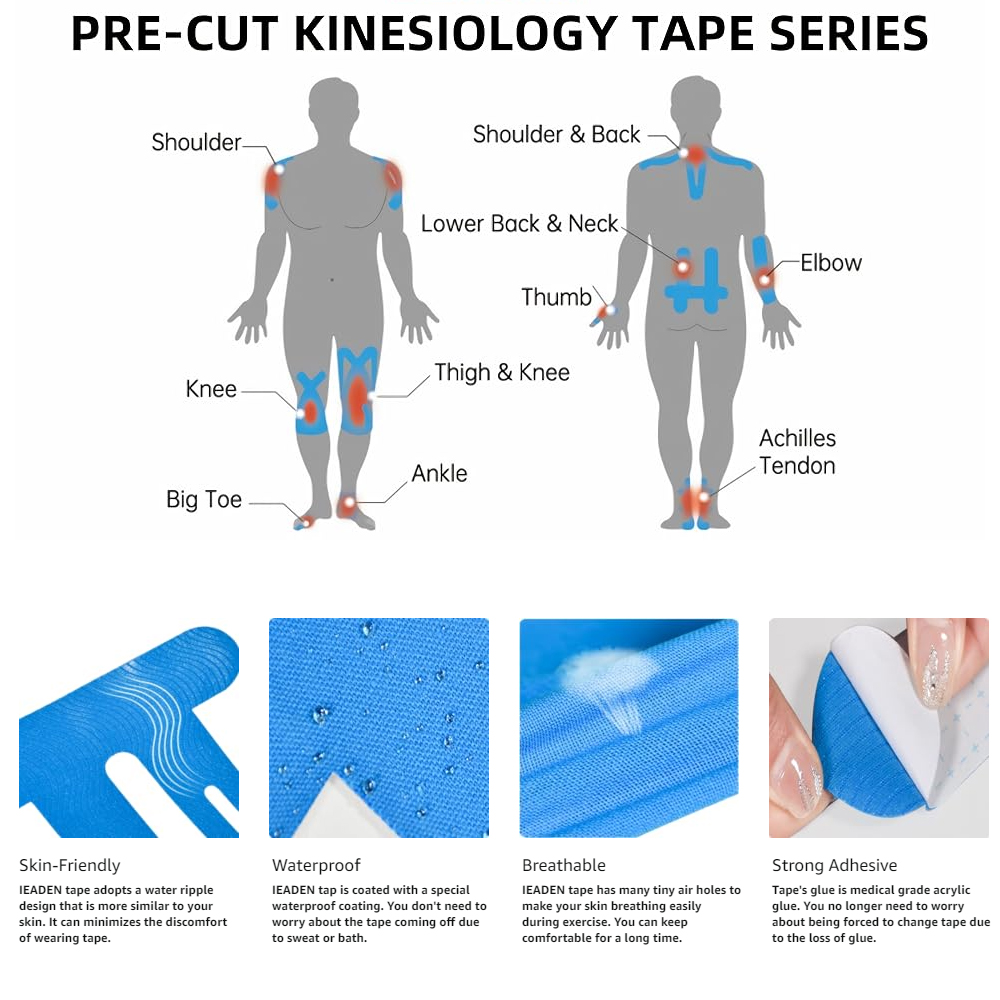 10PCS Precut Kinesiology Tape  - Sports Taping Precut review and price