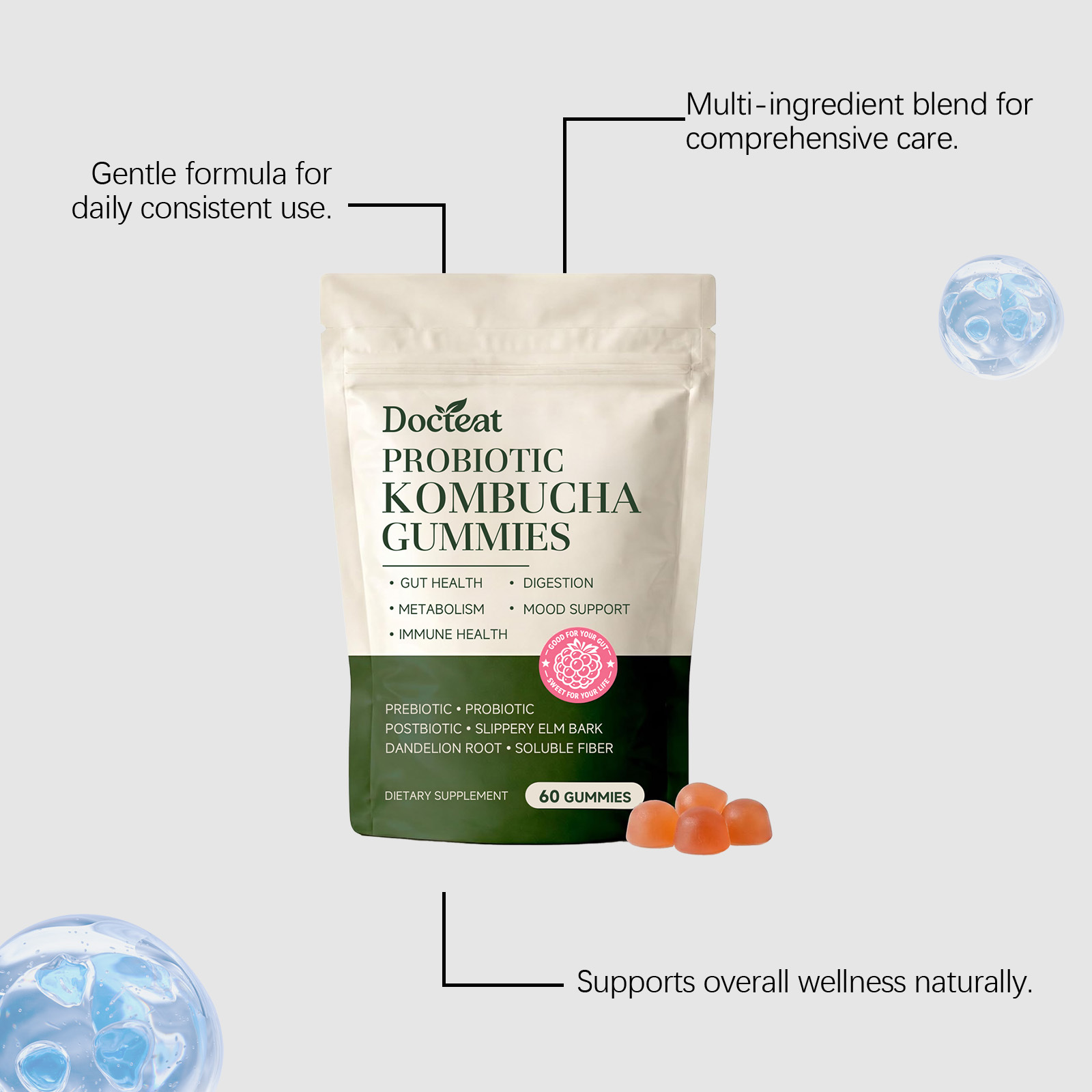 Adults Probiotic Gummies Suppo - Health Wellness Gummies review and price
